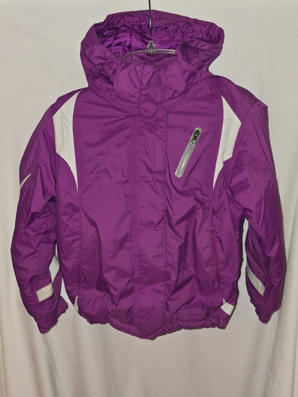 Kids Purple Hooded Winter Ski Jacket By L L Bean